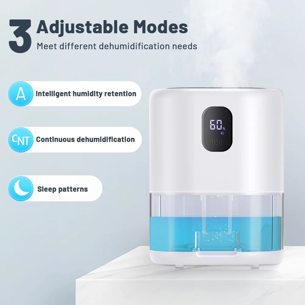 35 OZ Portable Dehumidifier, Auto Defrost, Ultra Quiet for Home Large Room Bathroom Garage,Auto Power Off,Led Indicator,Xmas Gifts-White