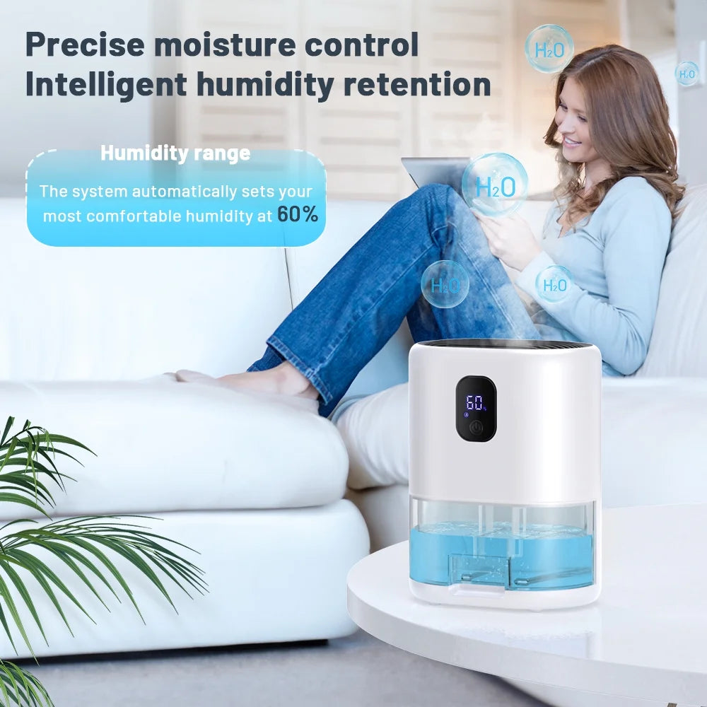 35 OZ Portable Dehumidifier, Auto Defrost, Ultra Quiet for Home Large Room Bathroom Garage,Auto Power Off,Led Indicator,Xmas Gifts-White