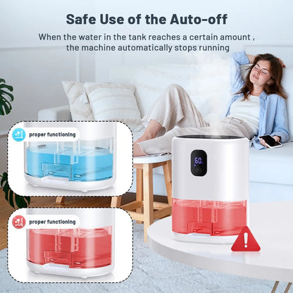 35 OZ Portable Dehumidifier, Auto Defrost, Ultra Quiet for Home Large Room Bathroom Garage,Auto Power Off,Led Indicator,Xmas Gifts-White