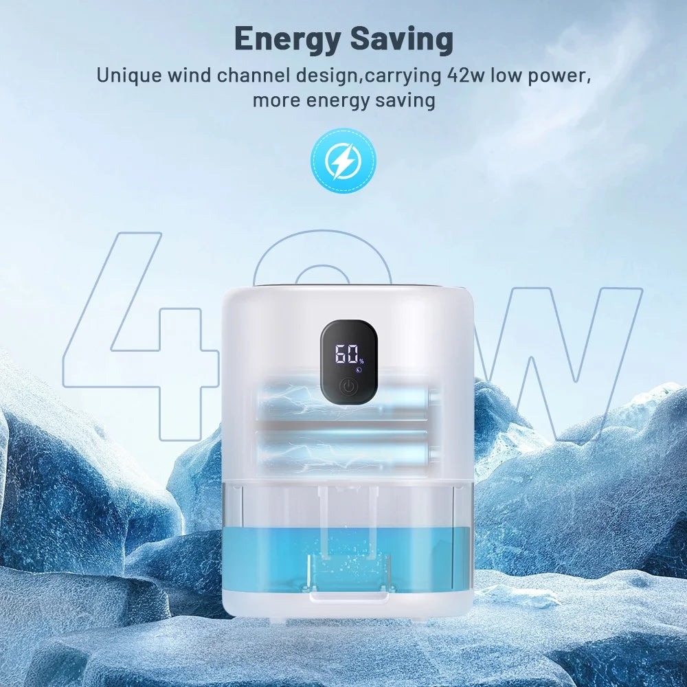 35 OZ Portable Dehumidifier, Auto Defrost, Ultra Quiet for Home Large Room Bathroom Garage,Auto Power Off,Led Indicator,Xmas Gifts-White